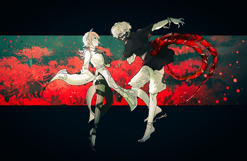 kaneki ken and tachibana kisa (tokyo ghoul and 1 more) drawn by ishida_sui