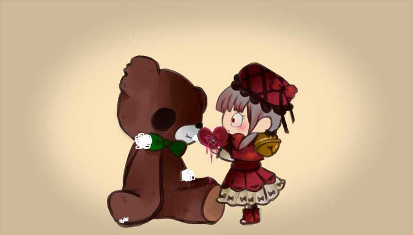 laetitia and happy teddy bear (project moon and 1 more) drawn by penta_(snowbaby1103)