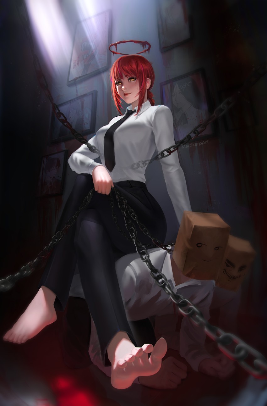 makima, denji, hayakawa aki, angel devil, and princi (chainsaw man) drawn by mattikarp