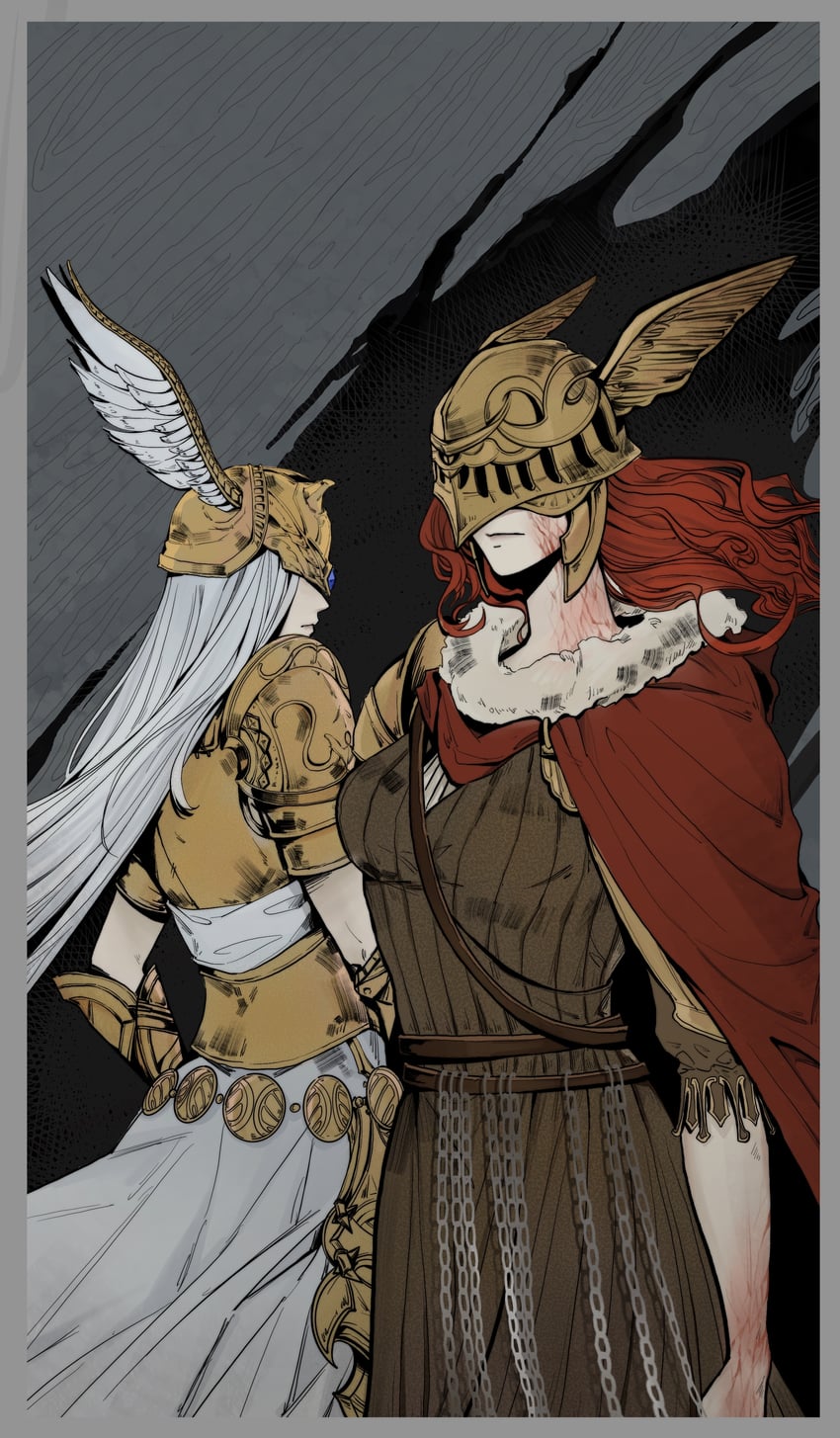 malenia blade of miquella and halone (final fantasy and 2 more) drawn by wujinjinjin
