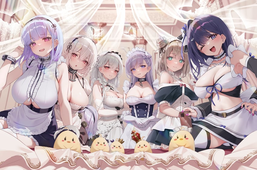 manjuu, sirius, belfast, dido, scylla, and 2 more (azur lane) drawn by classic_(zildjian33)