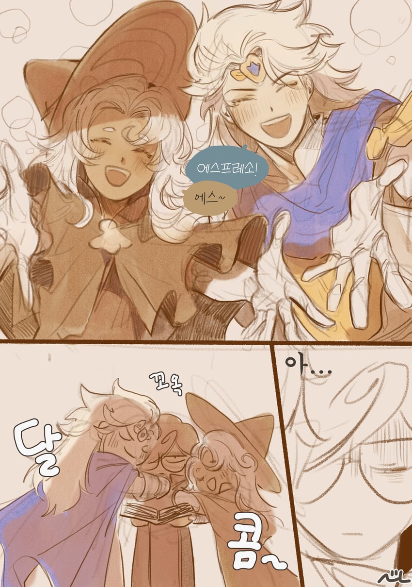 espresso cookie, madeleine cookie, and latte cookie (cookie run and 1 more) drawn by nul
