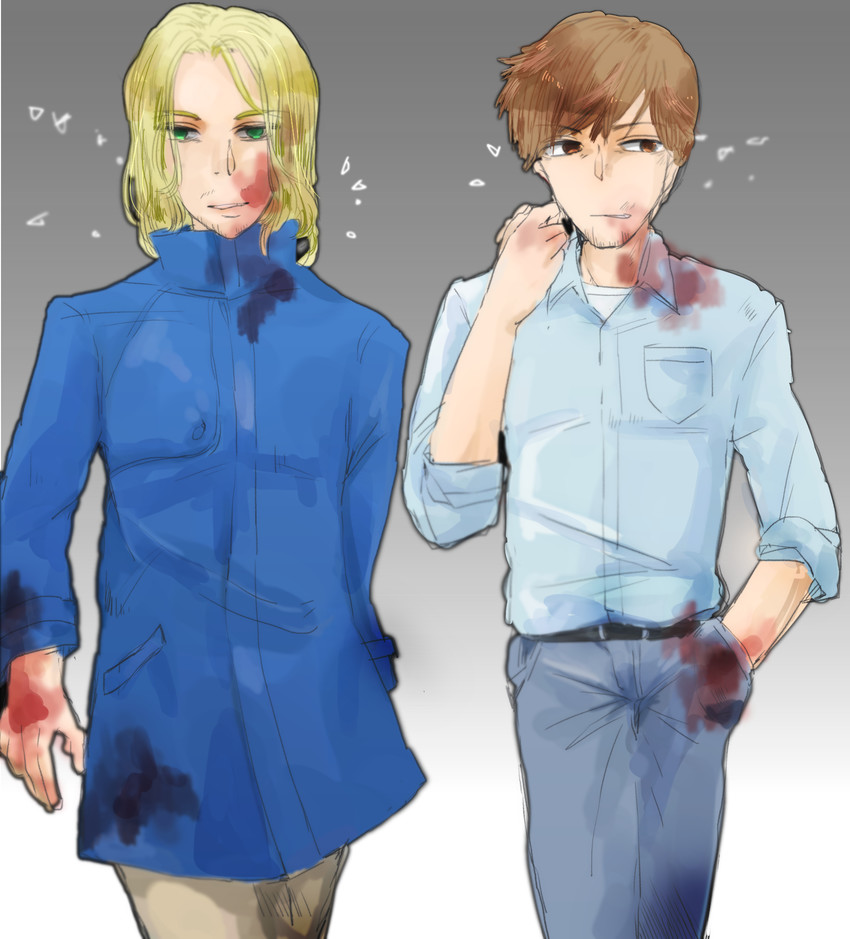henry townshend and walter sullivan (silent hill and 1 more) drawn by mi3dora8