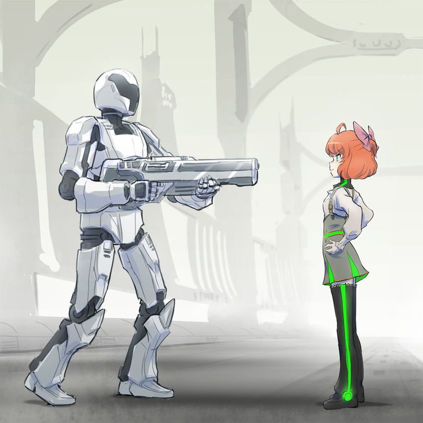 penny polendina and atlesian knight 200 (rwby) drawn by iesupa