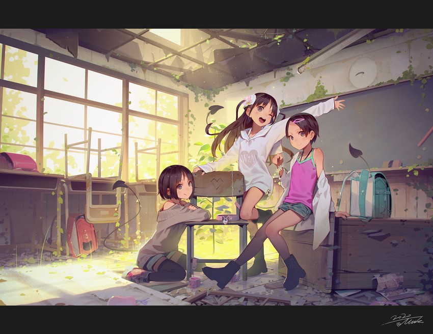 yuu, miyu, and sana (tiny evil) drawn by muk_(monsieur)