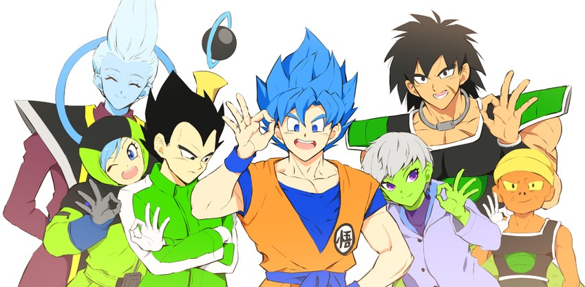 son goku, vegeta, bulma, broly, cheelai, and 2 more (dragon ball and 2 more) drawn by libeuo_(liveolivel)