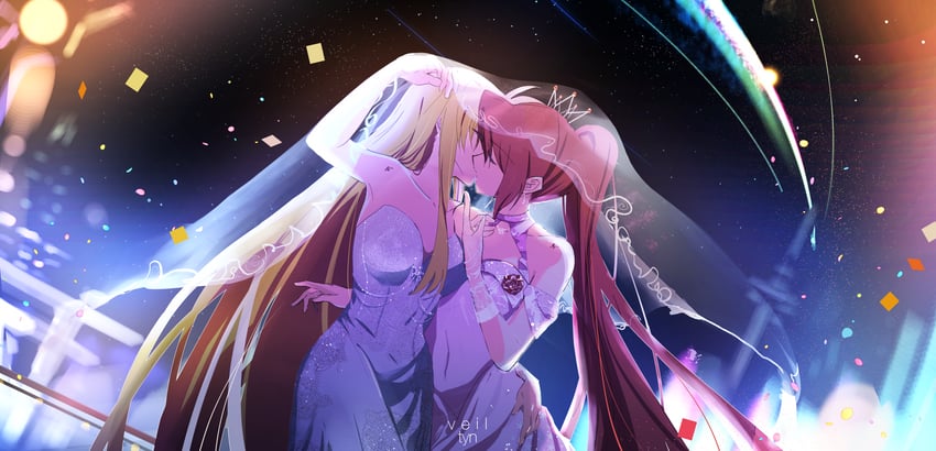 fate testarossa and takamachi nanoha (lyrical nanoha and 1 more) drawn by ossan_jololol