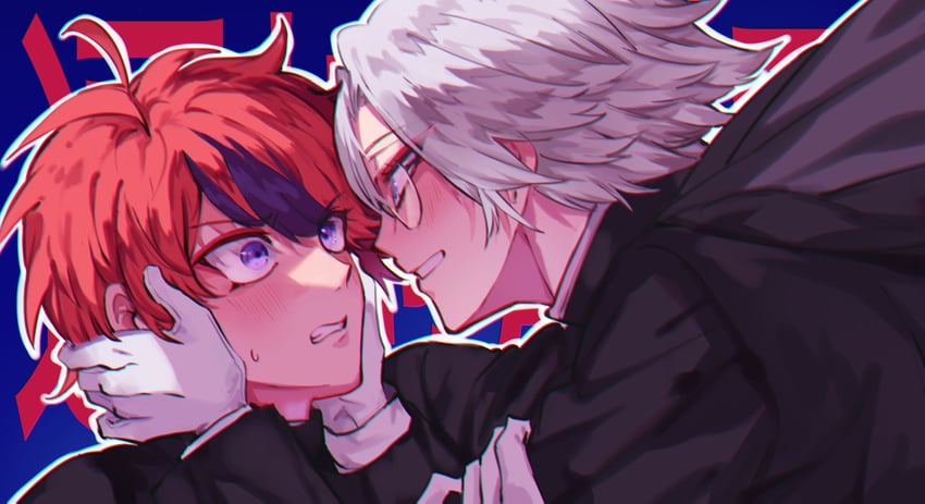 aotsuki eito and sumino takumi (the hundred line -last defense academy-) drawn by zyuno0