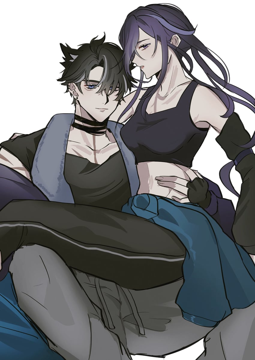 clorinde and wriothesley (genshin impact) drawn by alissa_fanart
