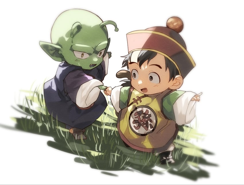 son gohan and piccolo (dragon ball and 1 more) drawn by saba_miso