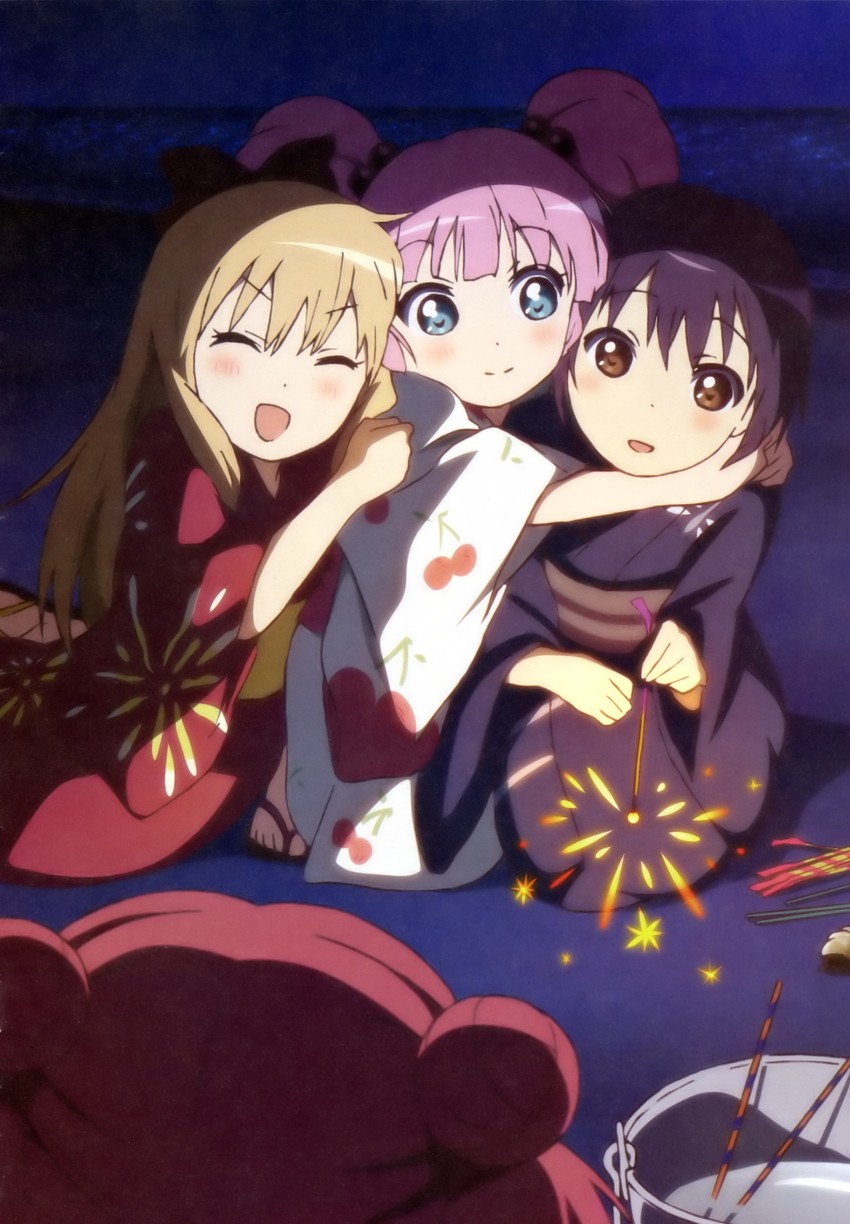 toshinou kyouko, akaza akari, funami yui, and yoshikawa chinatsu (yuruyuri)