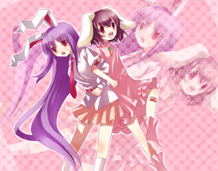 reisen udongein inaba and inaba tewi (touhou) drawn by neme