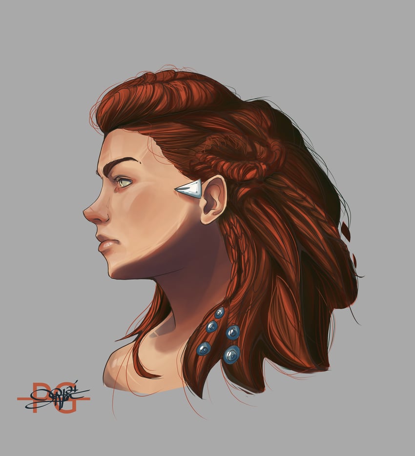 aloy (horizon and 1 more) drawn by pgratedslasher