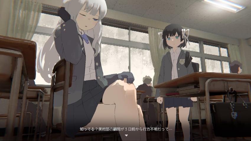 protagonist and shiraishi rei (lost property control organization) drawn by samidare_(hoshi)