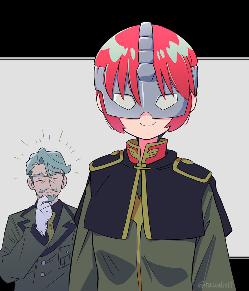 amate yuzuriha, char aznable, and challia bull (gundam and 1 more) drawn by rascal_(feuille)