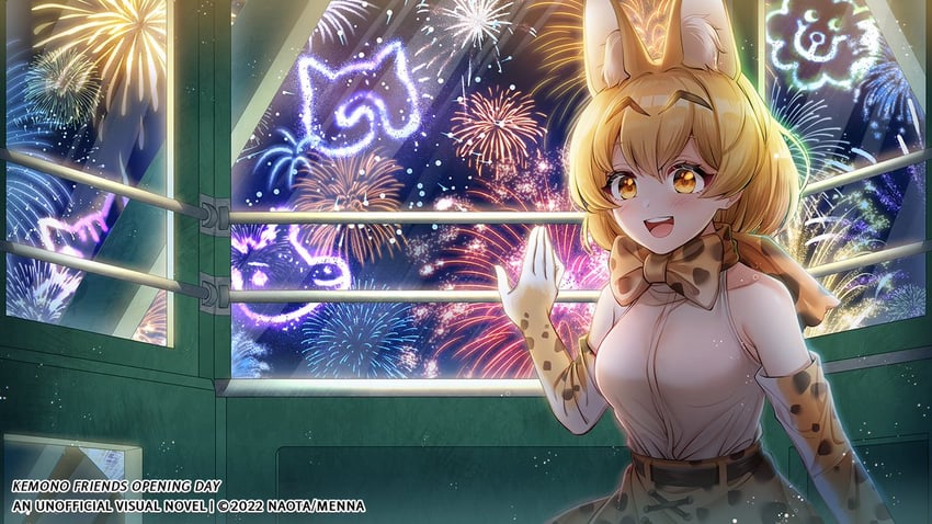 serval (kemono friends and 1 more) drawn by menna_(0012)