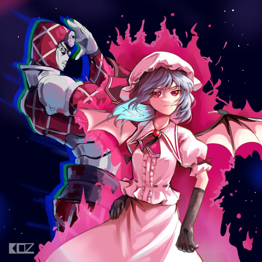 remilia scarlet and king crimson (touhou and 2 more) drawn by edz_drawz