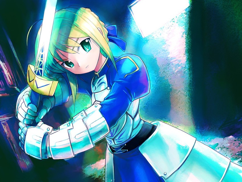 artoria pendragon and saber (fate and 1 more) drawn by mekarauroko