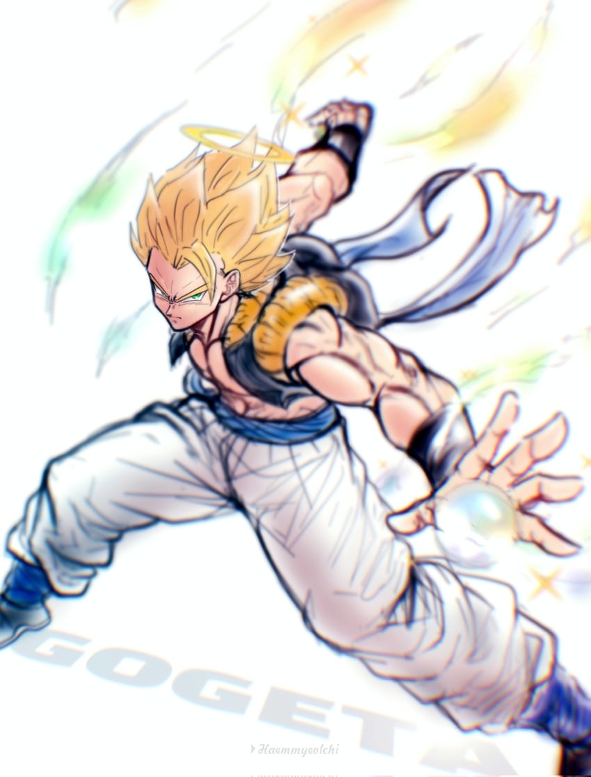 gogeta (dragon ball and 1 more) drawn by ham5037