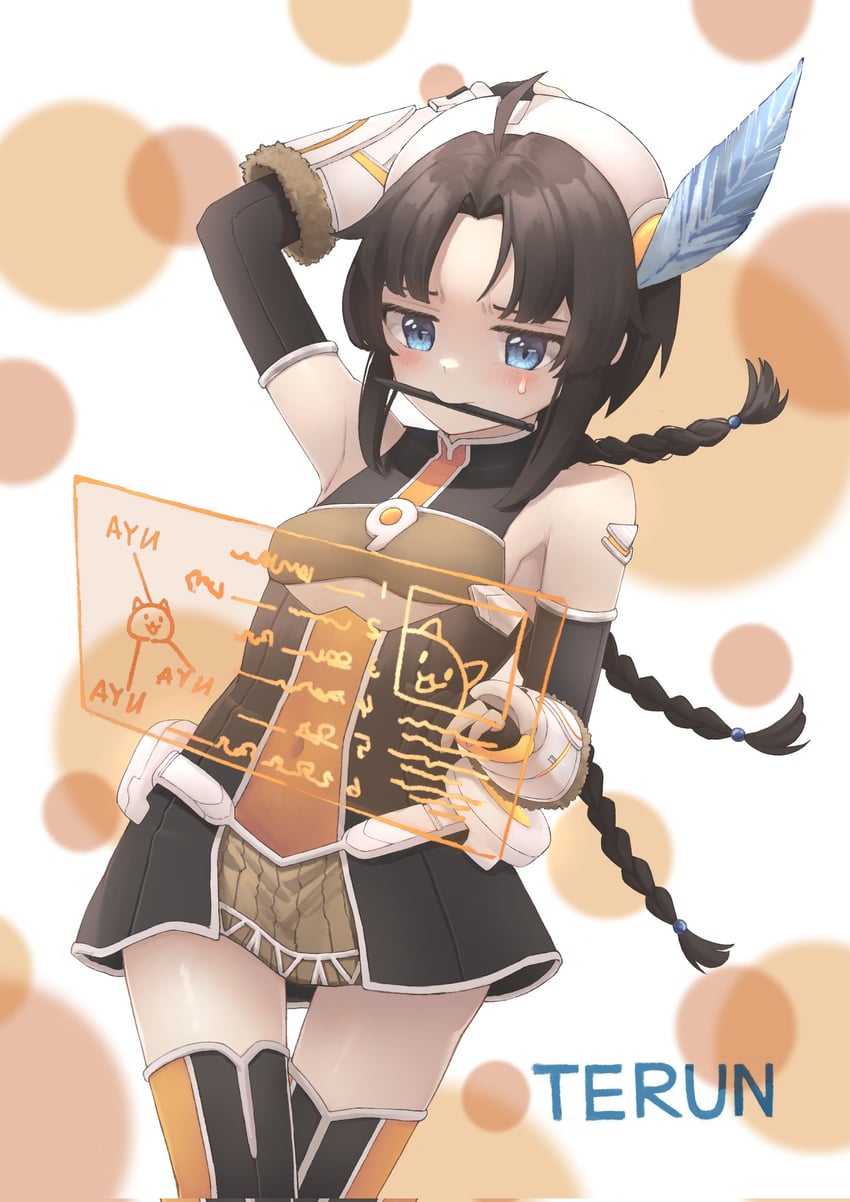 cat and huntress terun (nyanko daisensou) drawn by chenyunchen2001