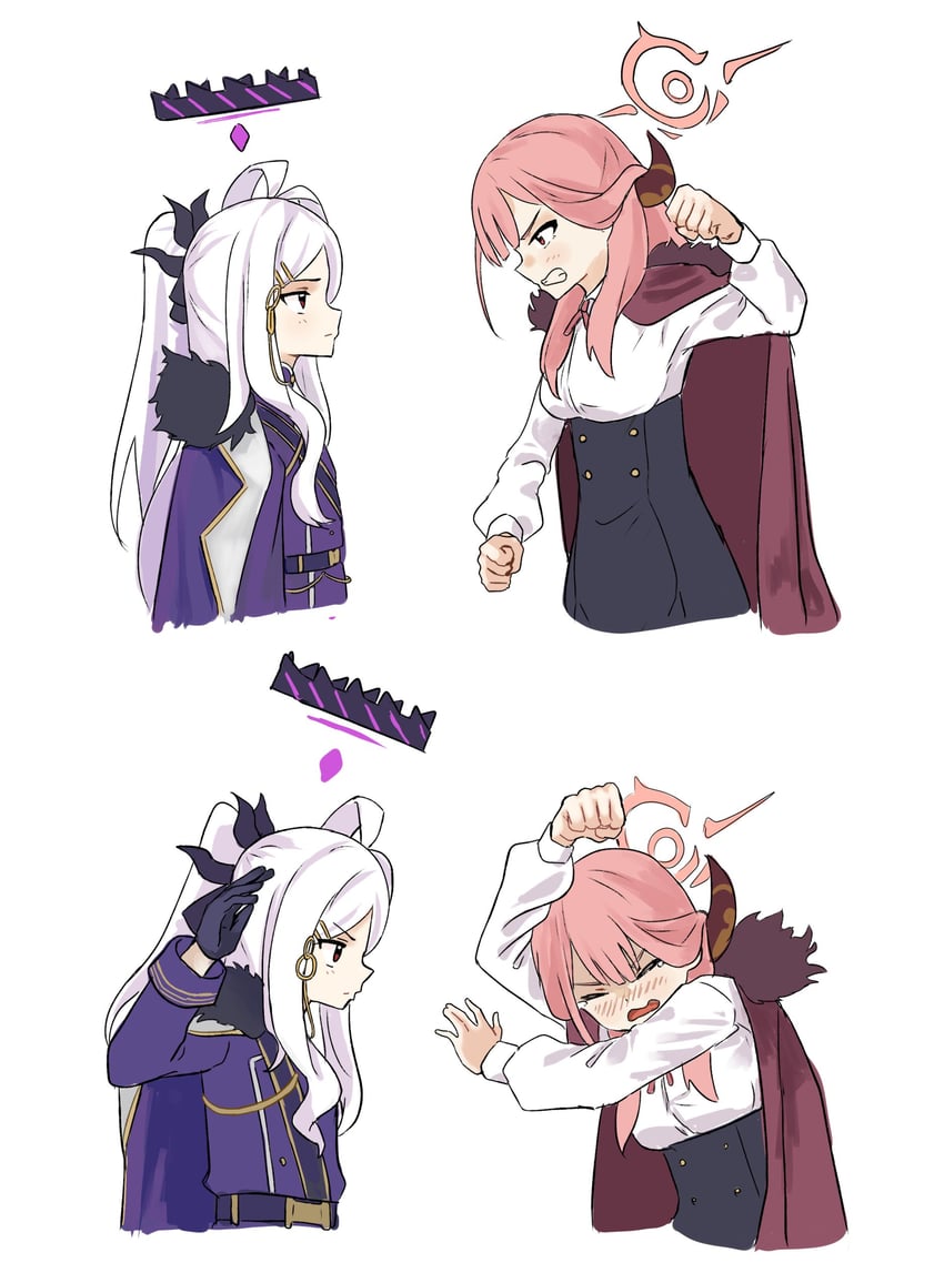 hina and aru (blue archive and 1 more) drawn by remise