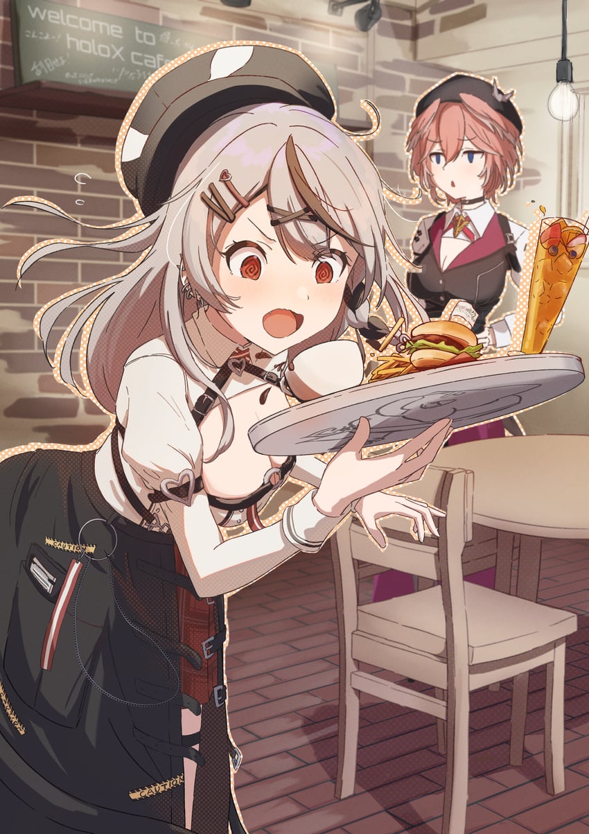 sakamata chloe and takane lui (hololive) drawn by oki_no_fuji