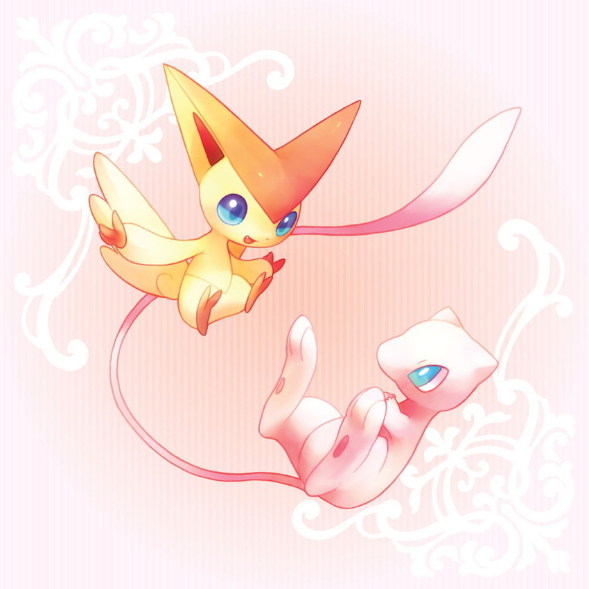 mew and victini (pokemon) drawn by fuchsia