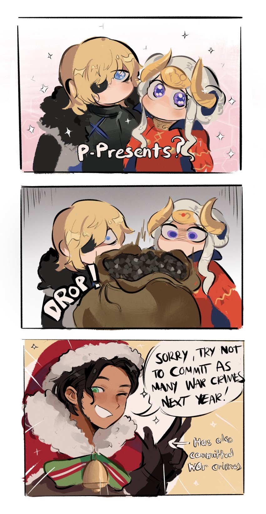 edelgard von hresvelg, dimitri alexandre blaiddyd, and claude von riegan (fire emblem and 1 more) drawn by funyanrinpa