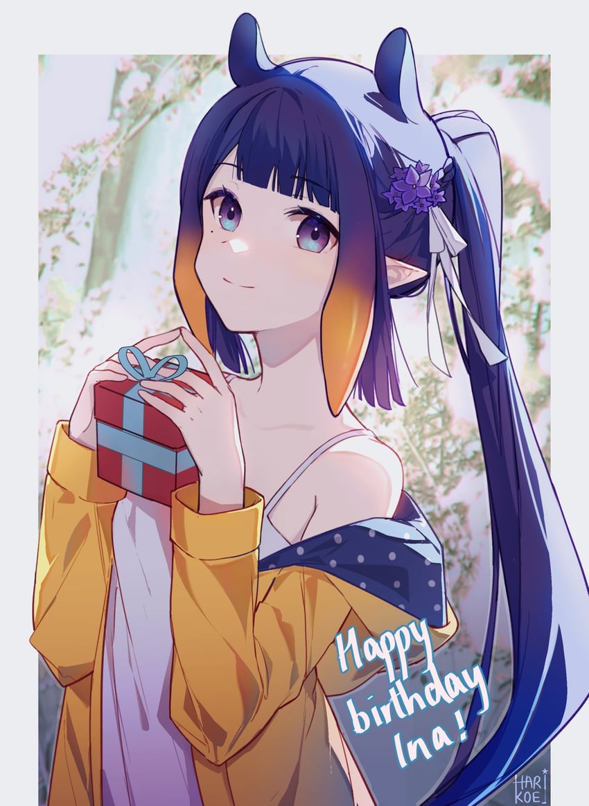 ninomae ina'nis (hololive and 2 more) drawn by harikoe