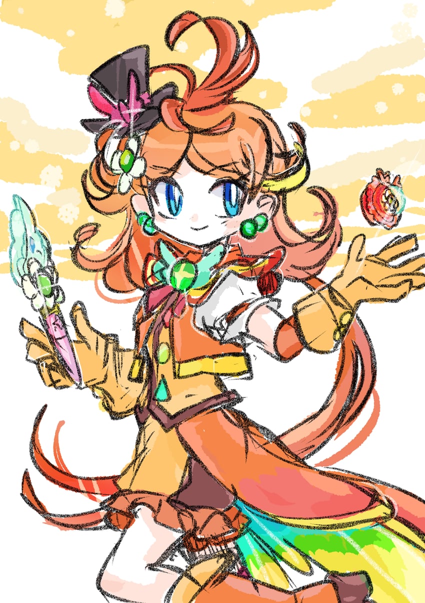 princess daisy and cure wing (precure and 2 more) drawn by rakugaki_shitagari-ya