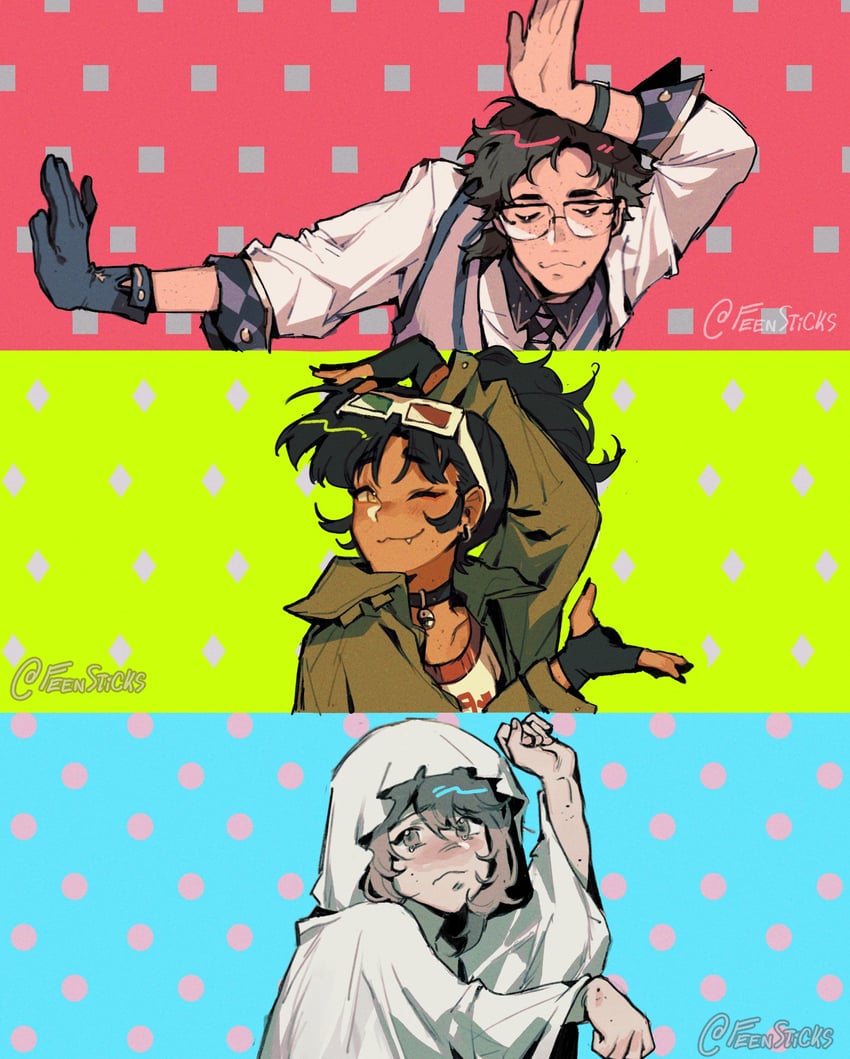 an-an lee, horropedia, and poltergeist (reverse:1999 and 1 more) drawn by chicheesticks