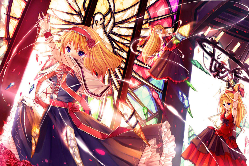 alice margatroid and shanghai doll (touhou) drawn by bai_kongque
