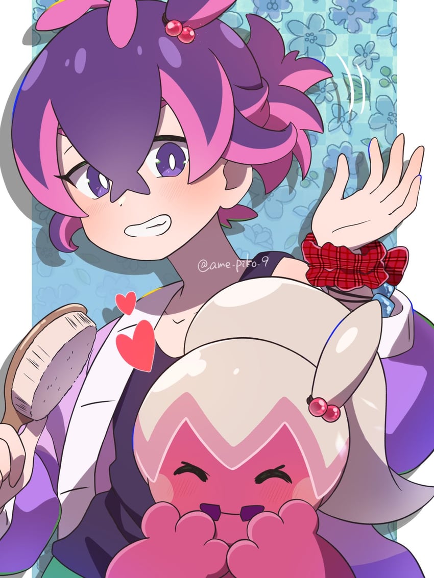 dot and tinkatuff (pokemon and 1 more) drawn by amedamaneko