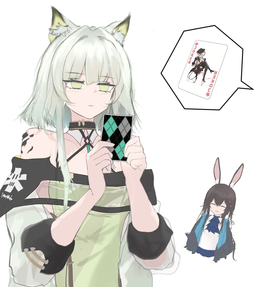 doctor, amiya, kal'tsit, and w (arknights and 1 more) drawn by mebe_(teadia_violet)