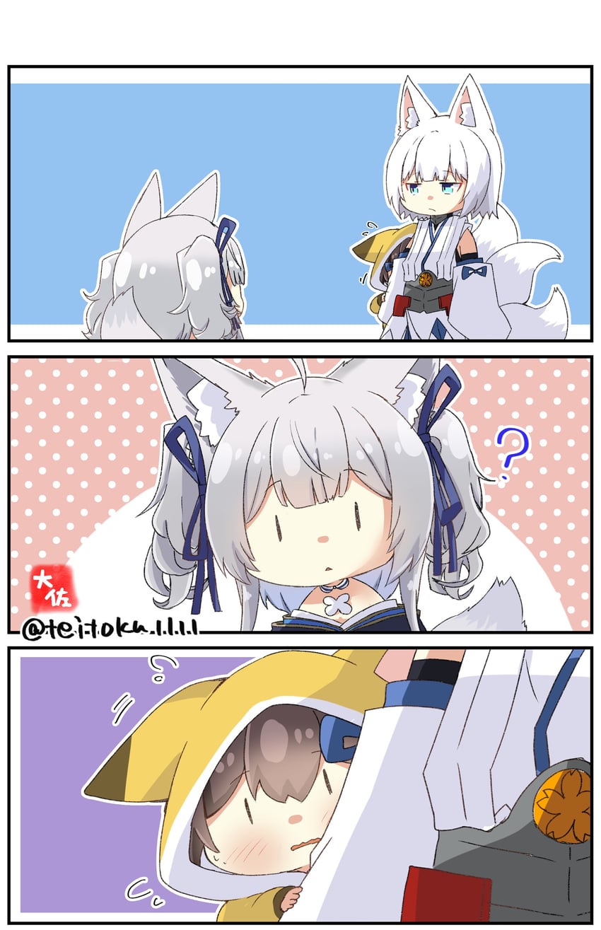 kaga and shinano-chan (kantai collection and 1 more) drawn by taisa_(kari)
