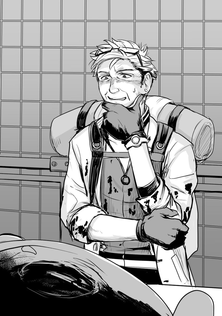 poliwhirl and professor willow (pokemon and 1 more) drawn by nujima