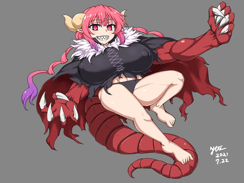 ilulu (kobayashi-san chi no maidragon) drawn by nishiumi_yuuta