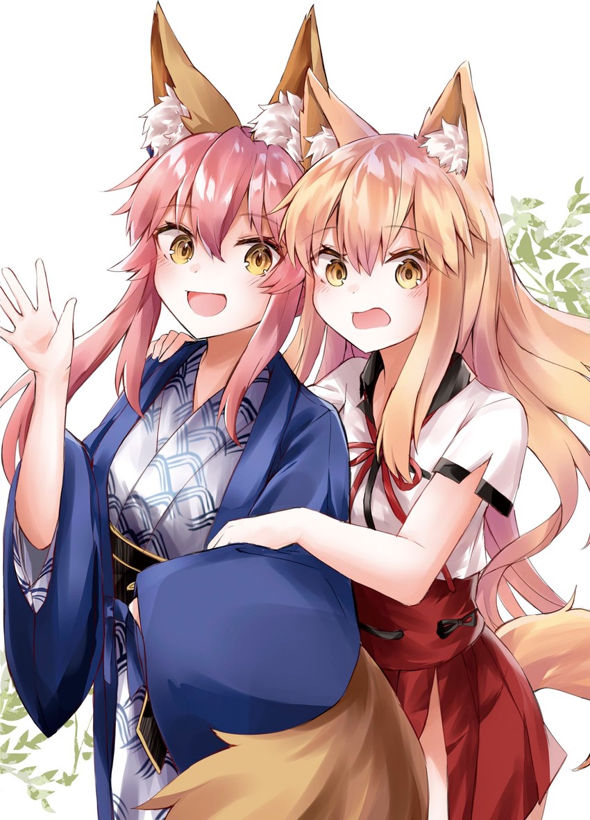 tamamo, tamamo no mae, and suzuka gozen (fate and 4 more) drawn by watanai72