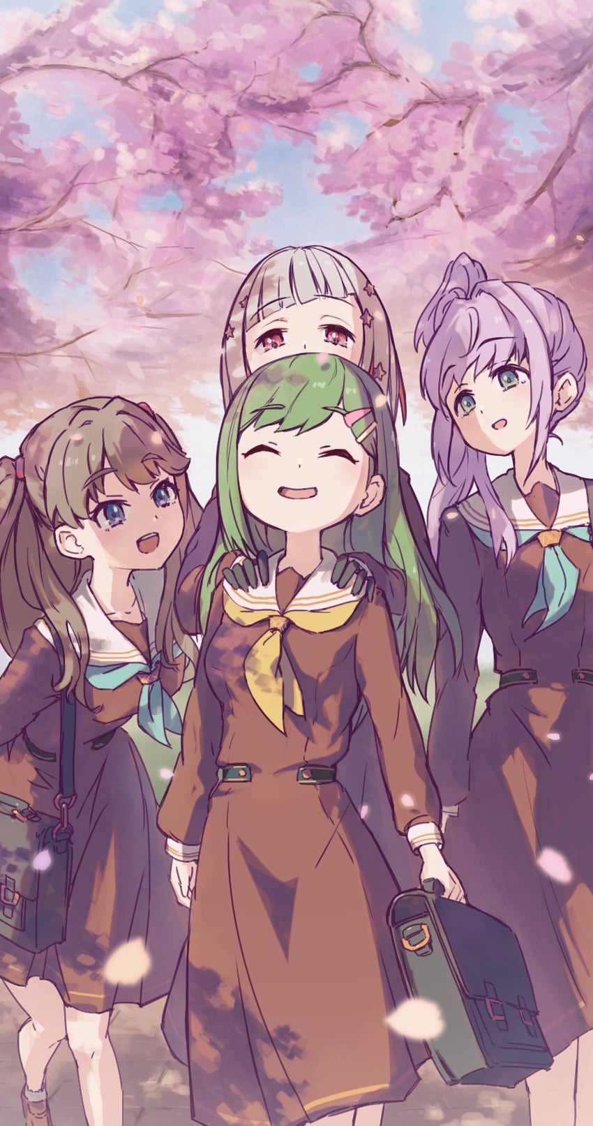 fujishima megumi, otomune kozue, yugiri tsuzuri, and ogami sachi (love live! and 1 more) drawn by lao_ren_xing