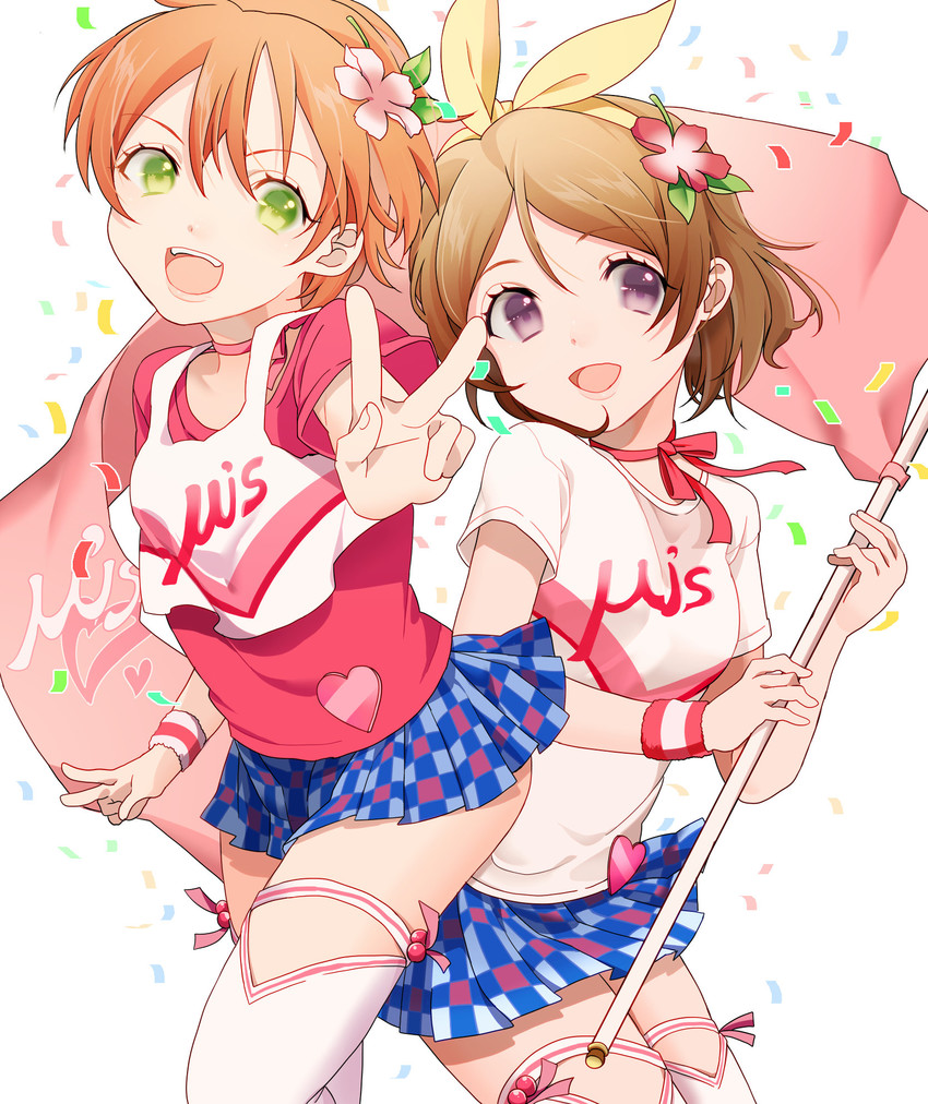 hoshizora rin and koizumi hanayo (love live! and 1 more) drawn by mihatarou