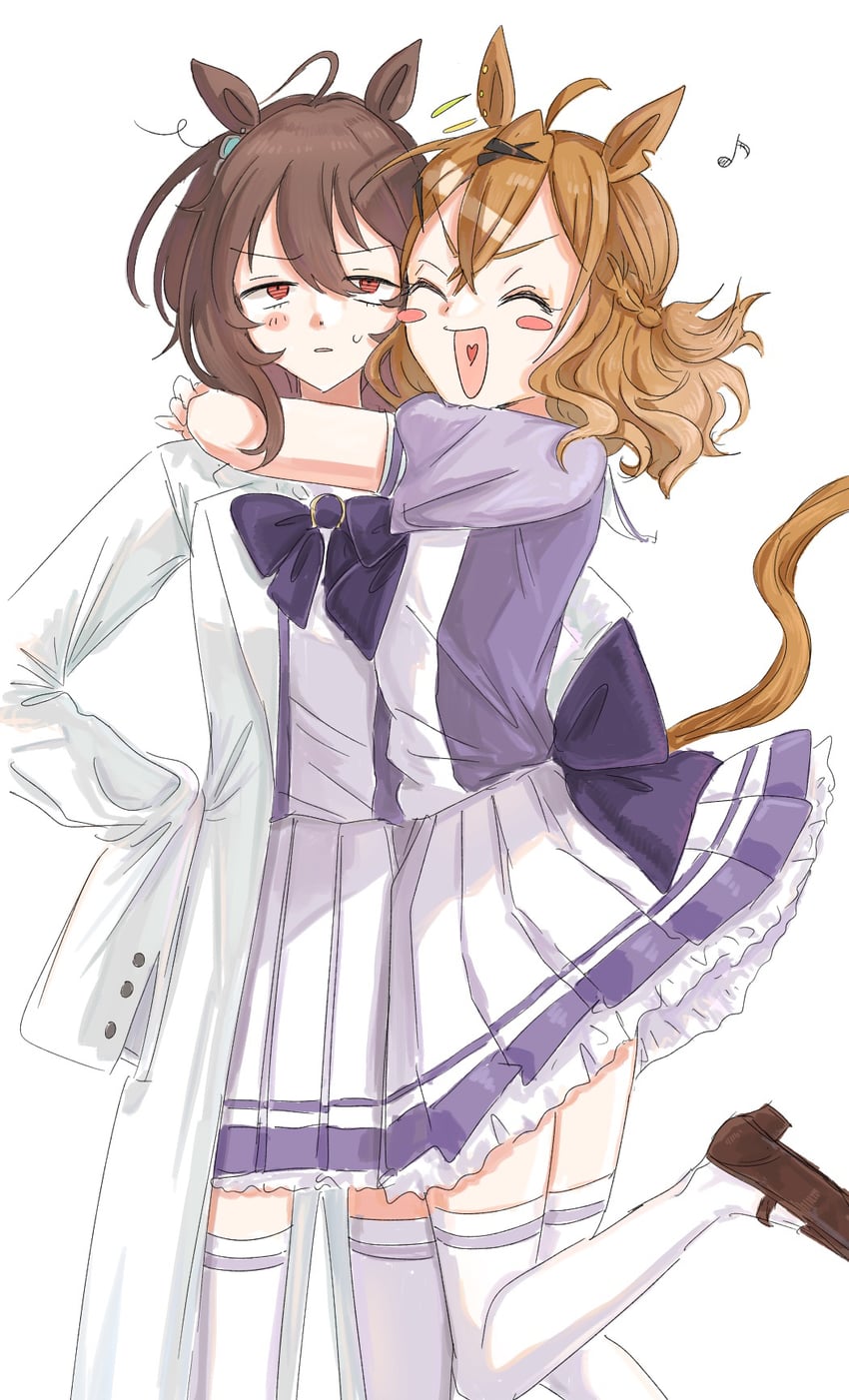 agnes tachyon and jungle pocket (umamusume) drawn by futomayugorou