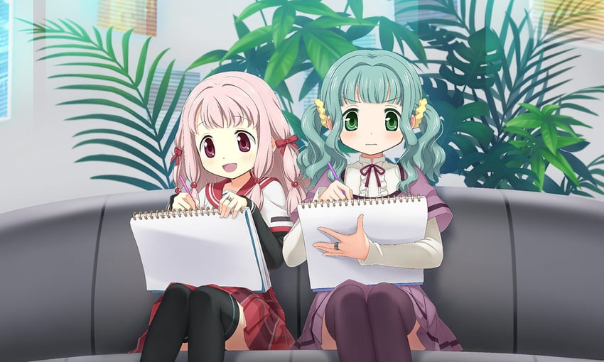 futaba sana and tamaki ui (mahou shoujo madoka magica and 1 more)