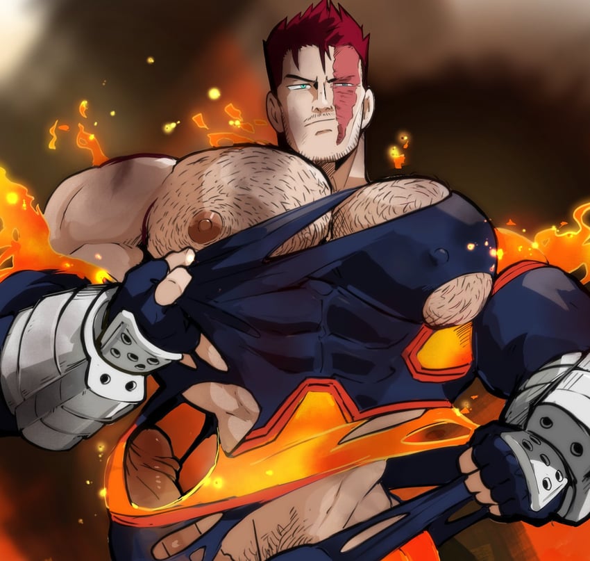 endeavor (boku no hero academia) drawn by idoraad