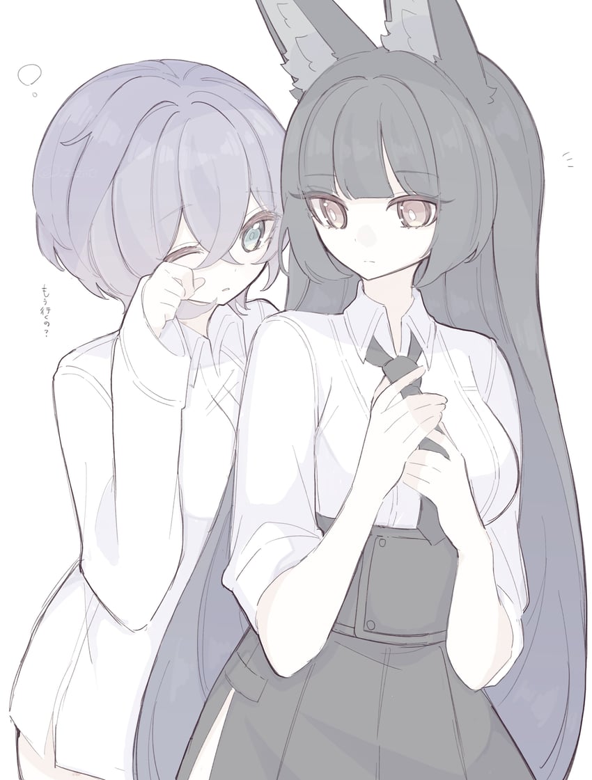 hoshimi miyabi and belle (zenless zone zero) drawn by zzzii0