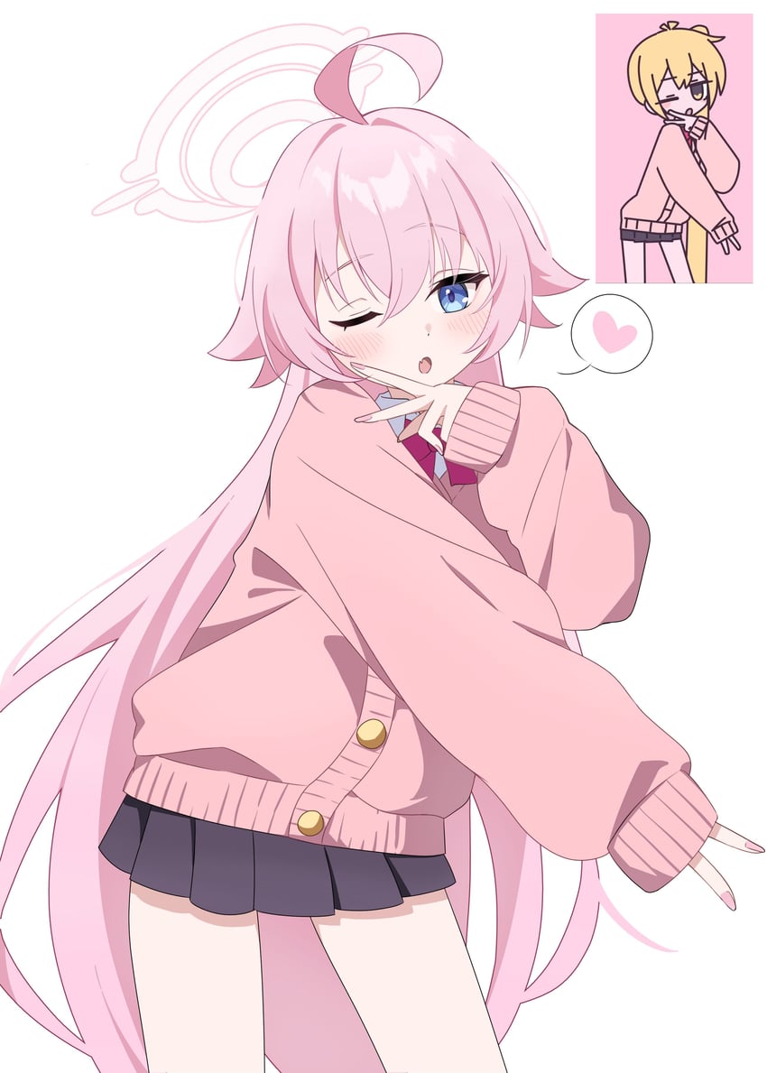 hoshino and akita neru (blue archive and 2 more) drawn by noten_(notententen)