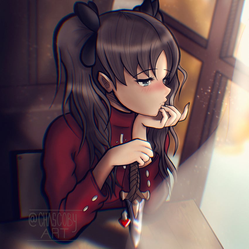tohsaka rin (fate and 1 more) drawn by chascoby