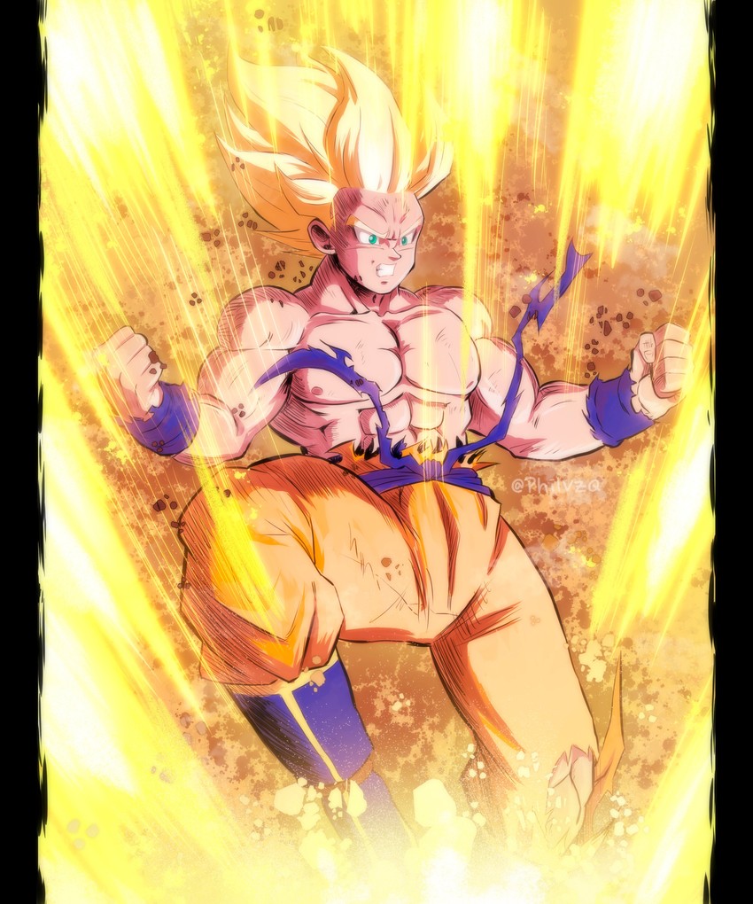 son goku (dragon ball and 1 more) drawn by phil_vzq
