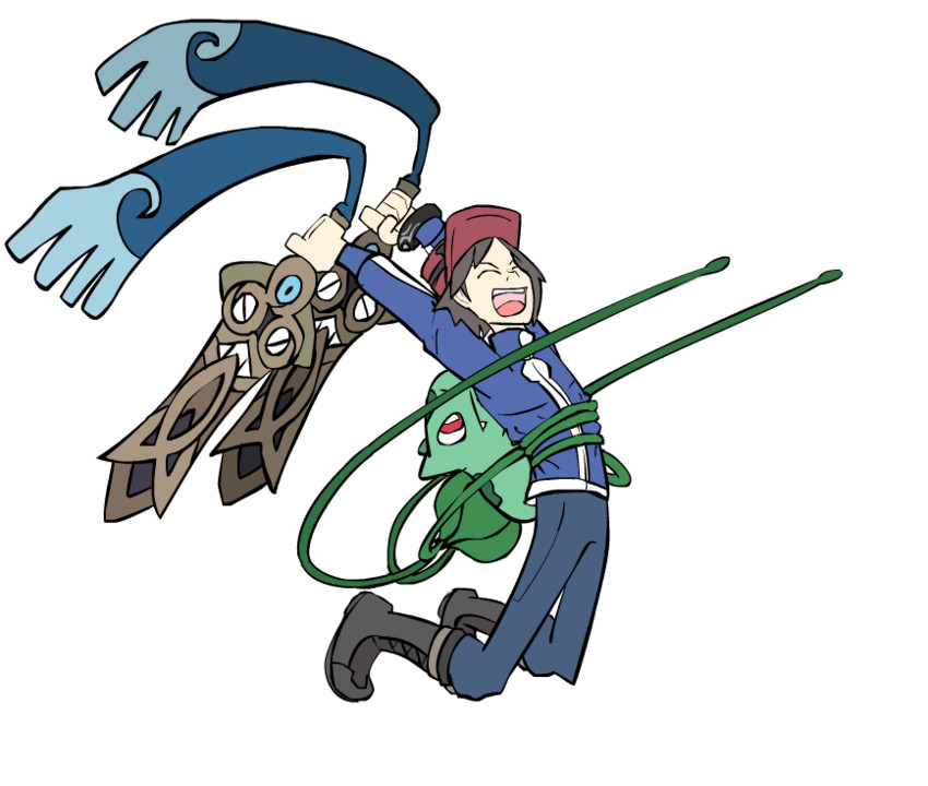 bulbasaur, calem, and honedge (pokemon and 2 more) drawn by talon_coughran