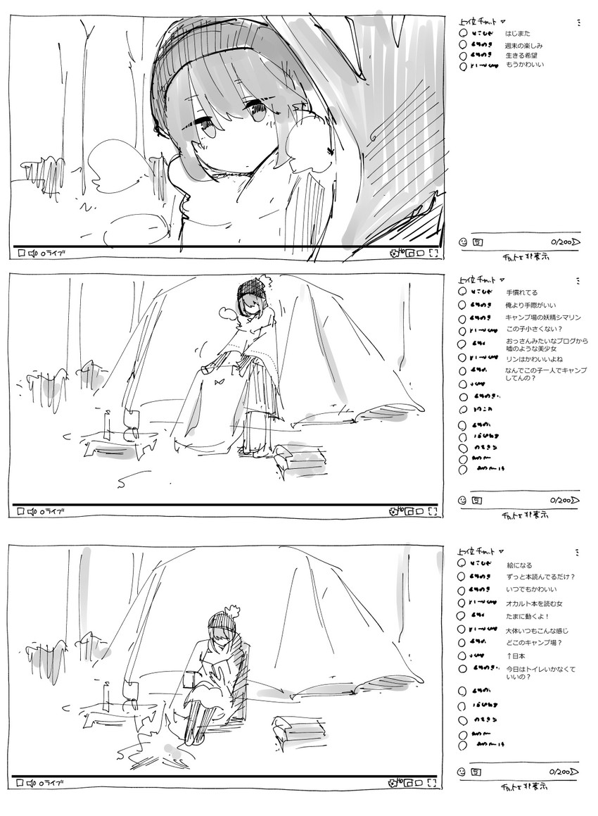 shima rin (yurucamp) drawn by shiroshi_(denpa_eshidan)