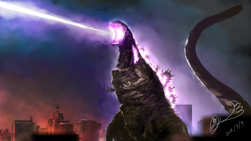 godzilla (godzilla and 1 more) drawn by hanekura_bou